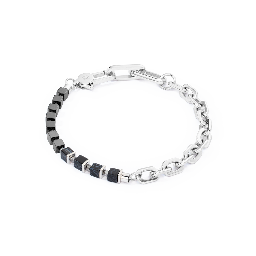 Unisex bracelet Fusion link chain black