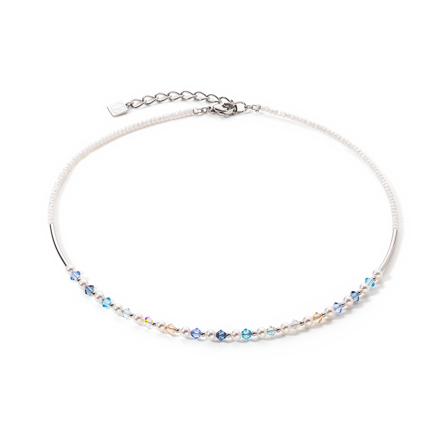 Princess Pearls necklace silver light blue – COEUR DE (UK-WORLD)