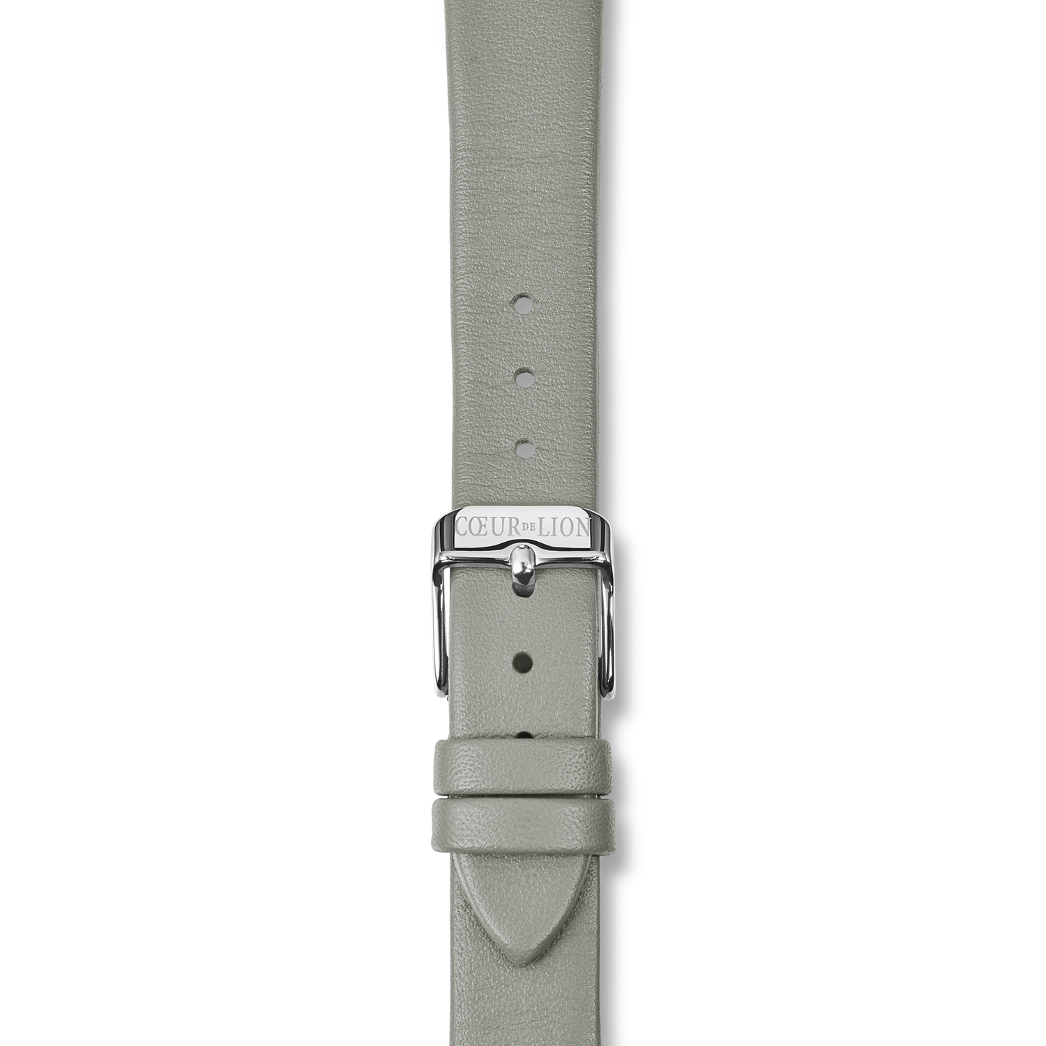 Watch Round Brilliant White Bracelet Leather Light Grey