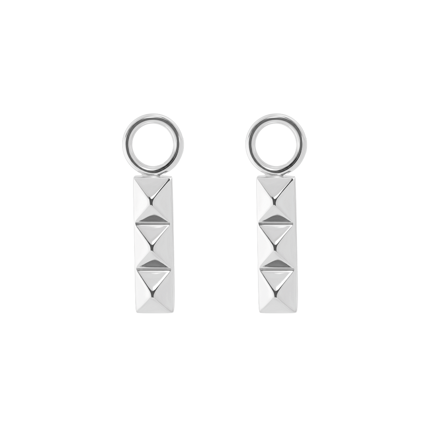 EAR ME UP Charm Spikes Trio Bar silver