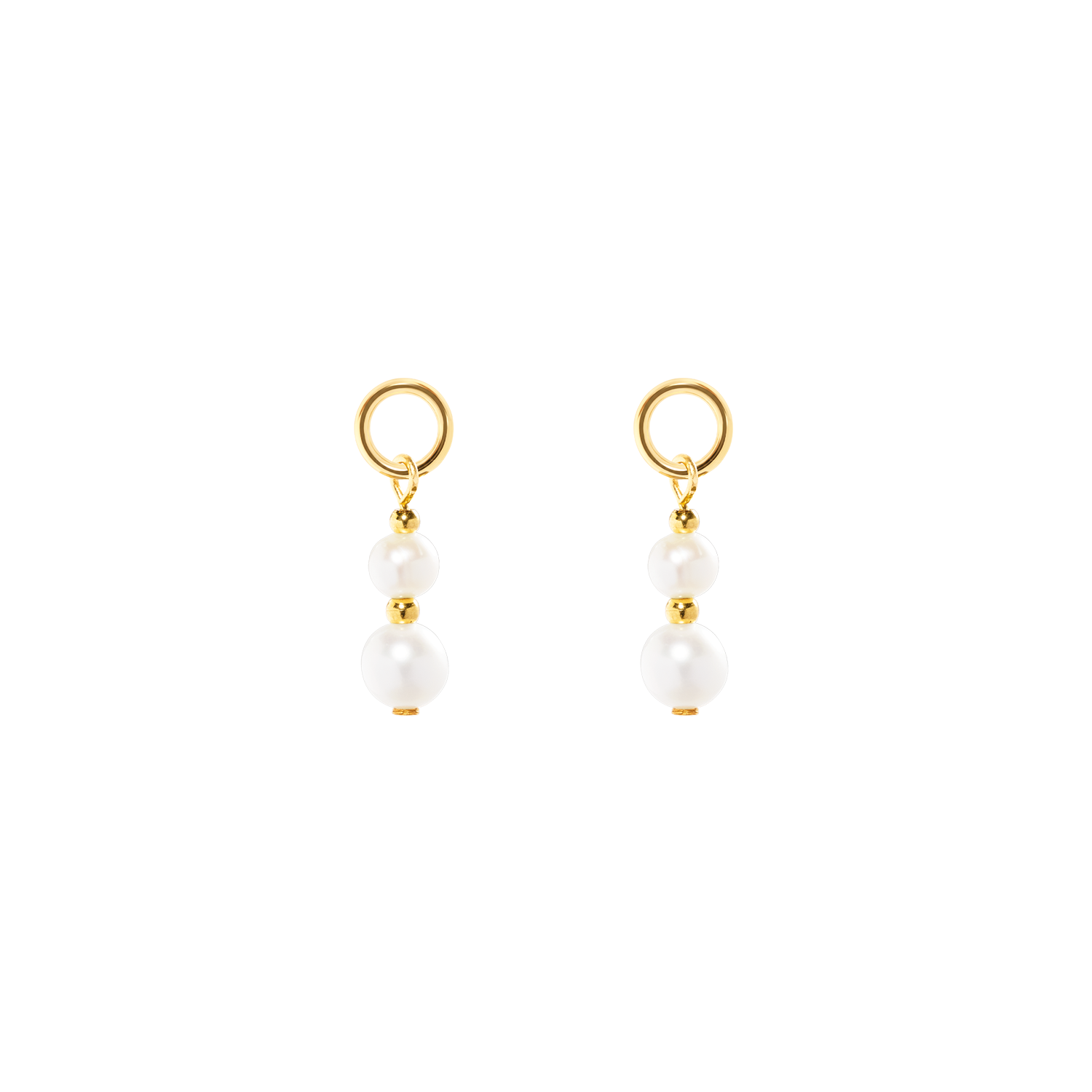 EAR ME UP Charm Pearls gold and white