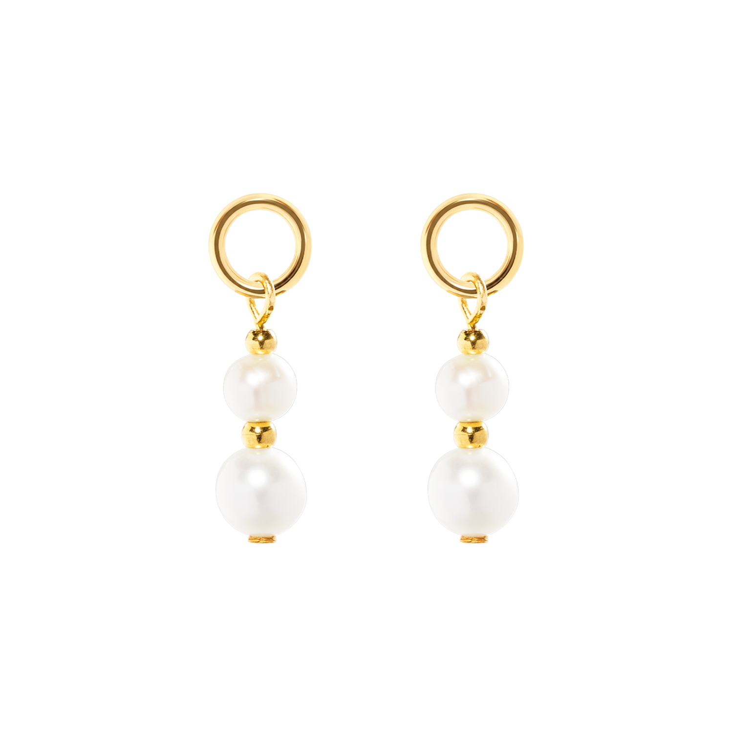 EAR ME UP Charm Pearls gold and white
