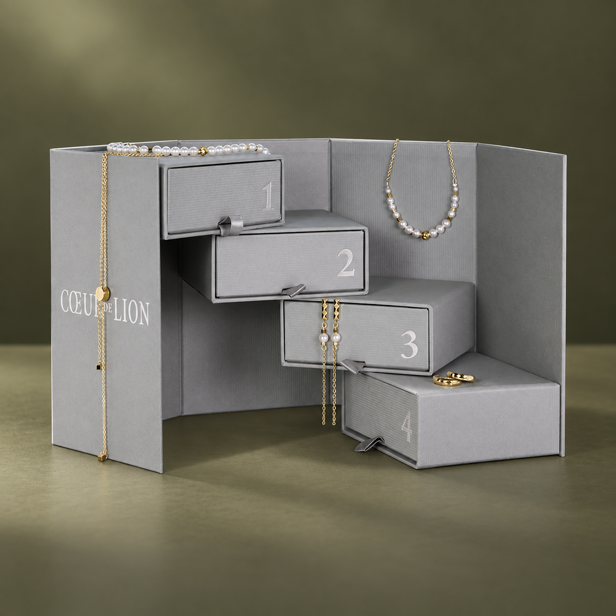 Advent Calendar Pearl Spike gold-white