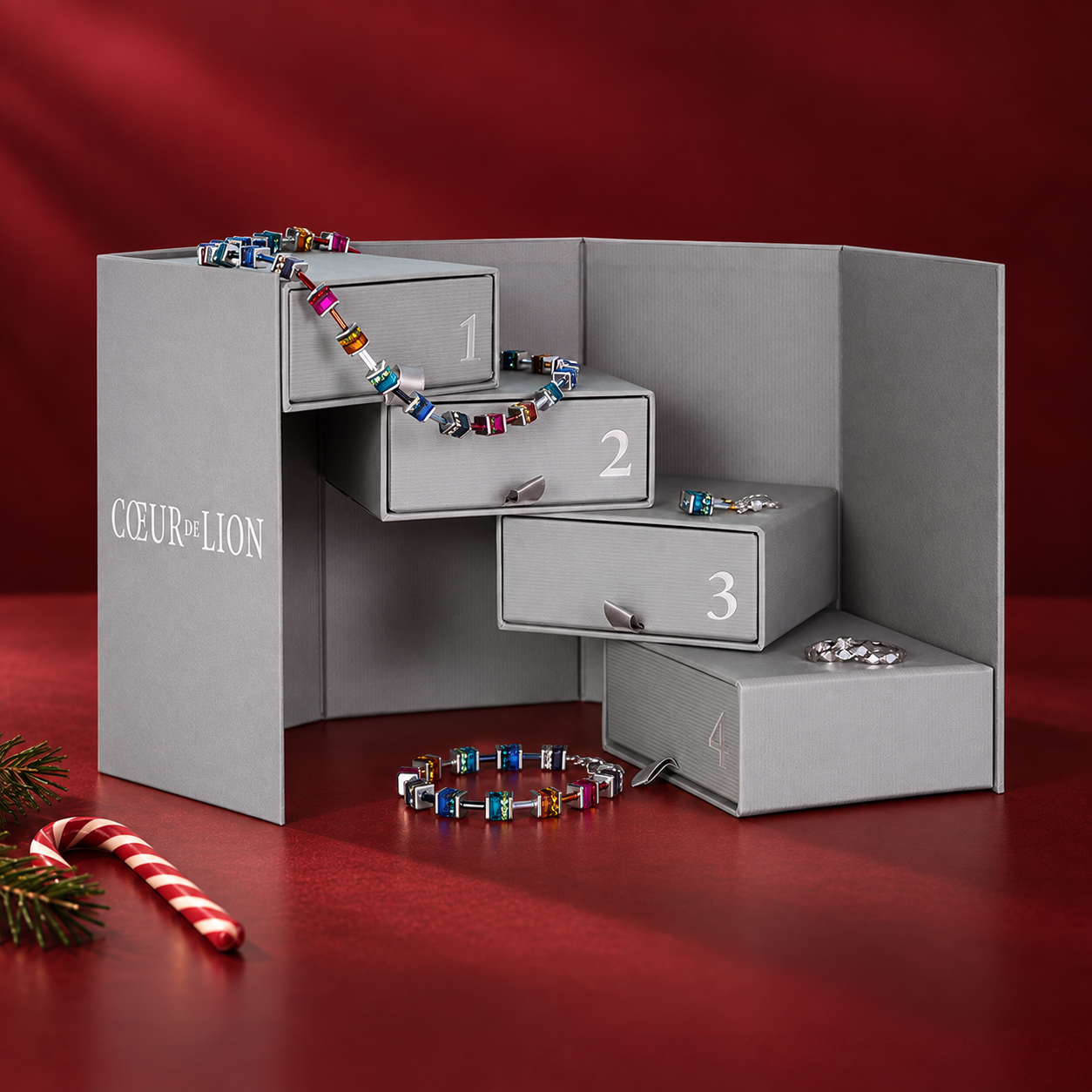 Advent Calendar Classic Multicolor Winter silver