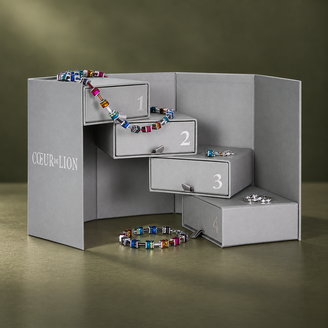 Advent Calendar Classic Multicolor Winter silver