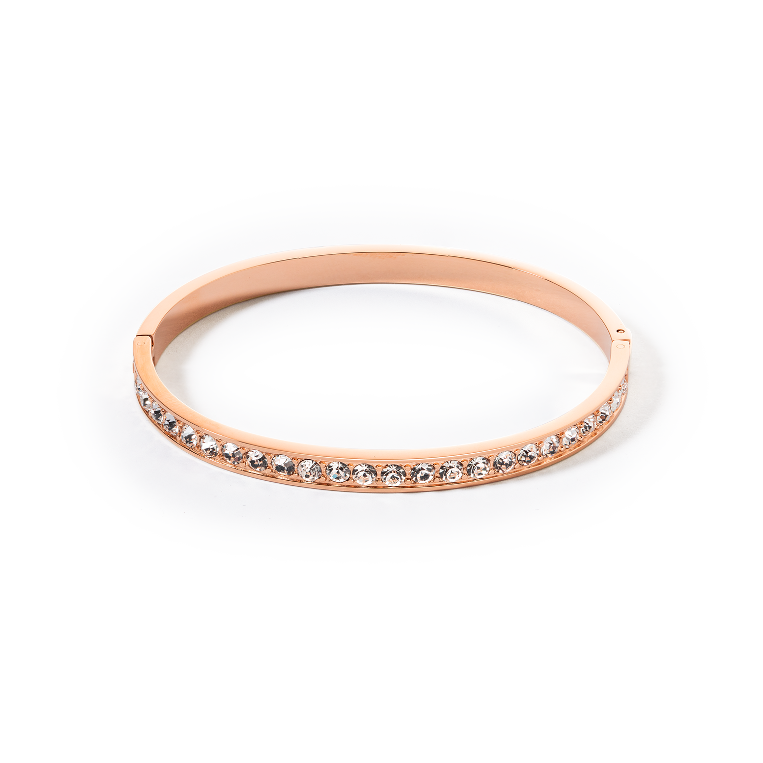Bracelet stainless steel & crystals rose gold crystal