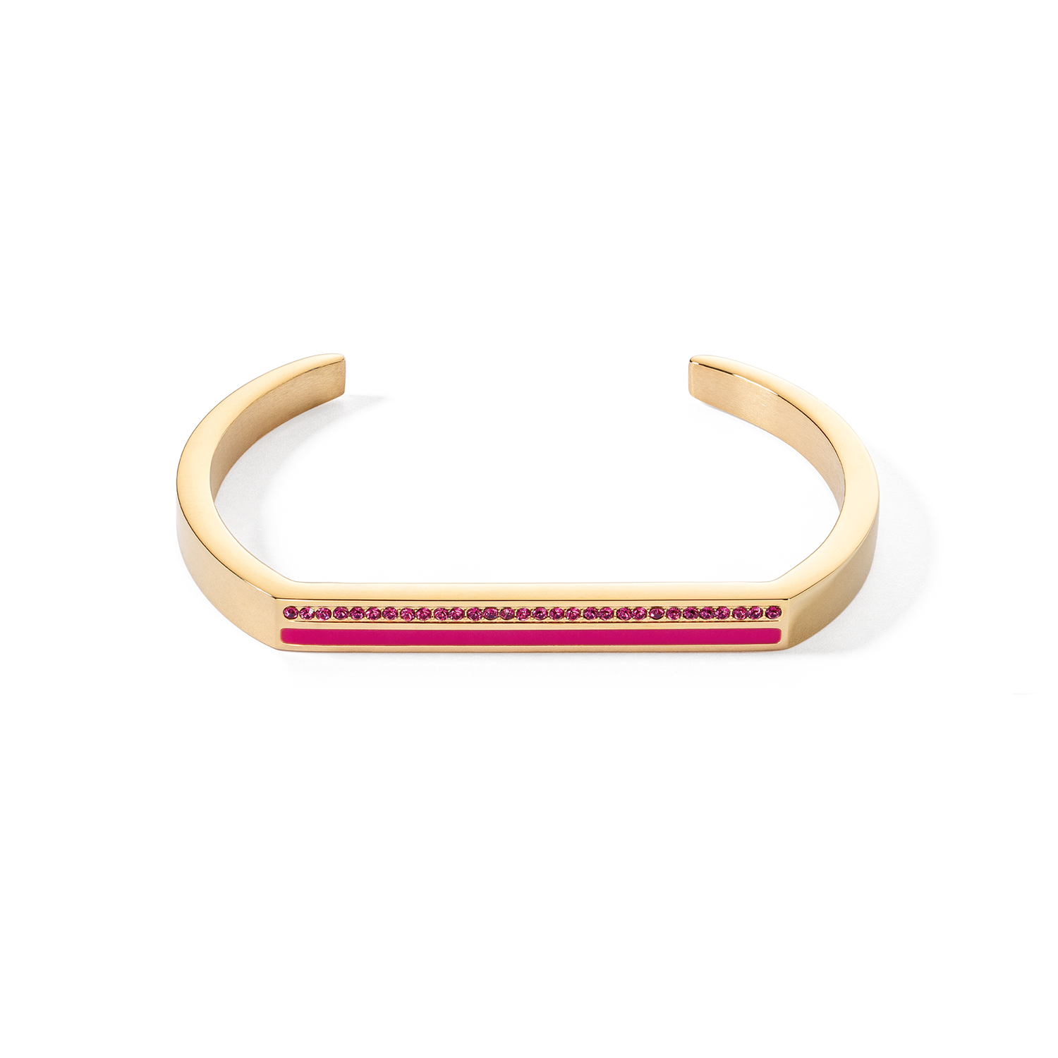 Bangle Cuff Square Stripes gold