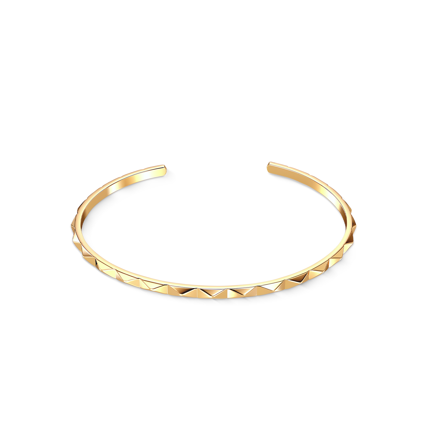 Open Spikes Bangle Gold