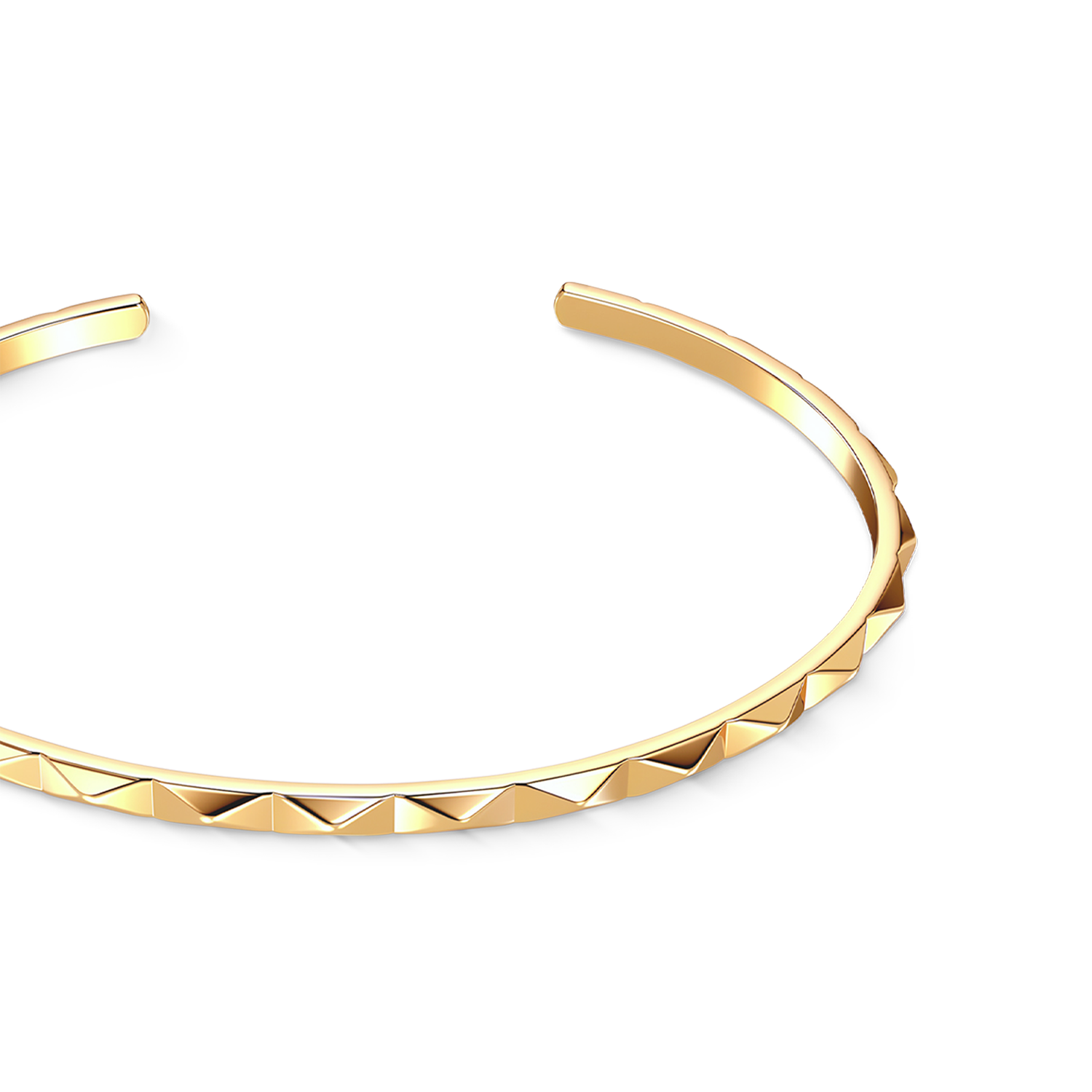 Open Spikes Bangle Gold
