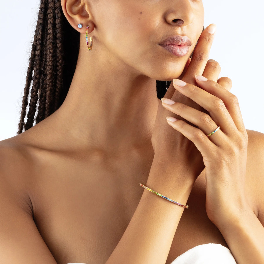 Eternal Love Hoop big gold-rainbow