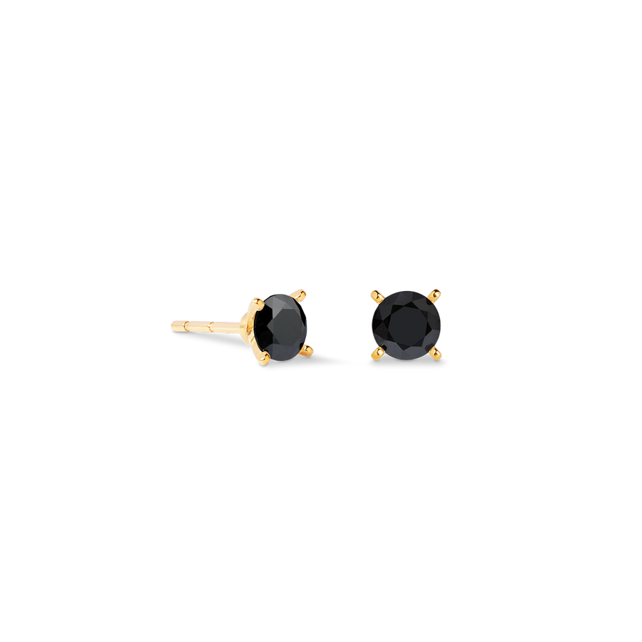 Stud earrings Glam Dot 5 mm gold-black