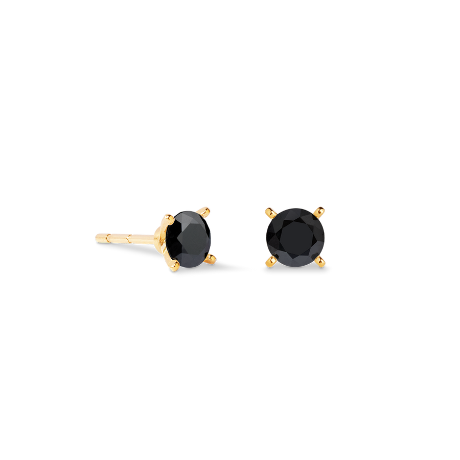 Stud earrings Glam Dot 5 mm gold-black