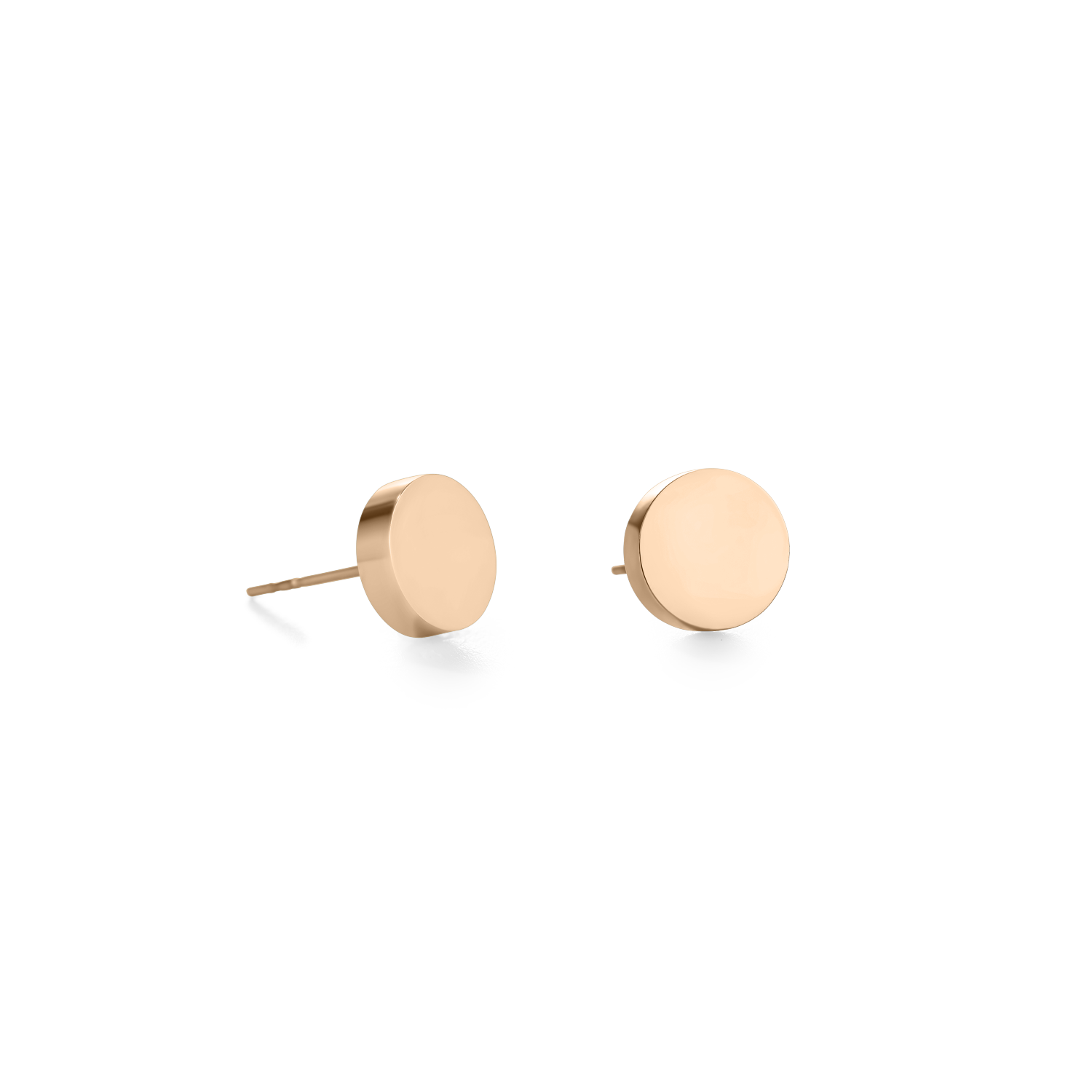 Earrings Round stainless steel rose gold