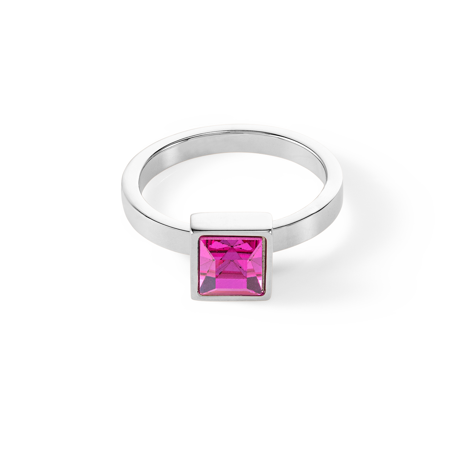 Brilliant Square big ring silver