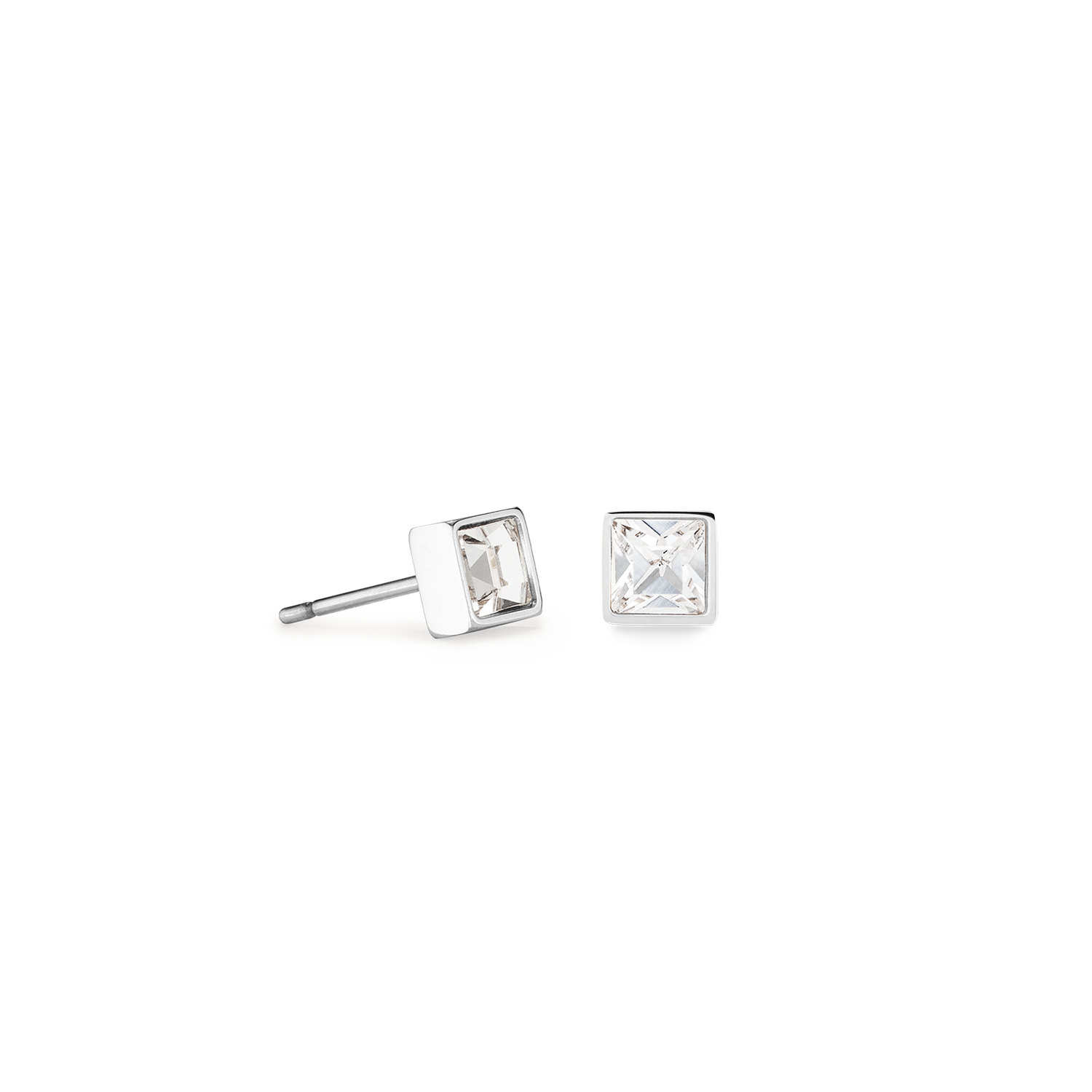 Brilliant Square small earrings crystal
