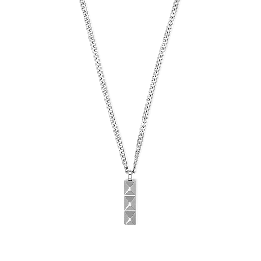 Necklace Spikes Trio Bar silver