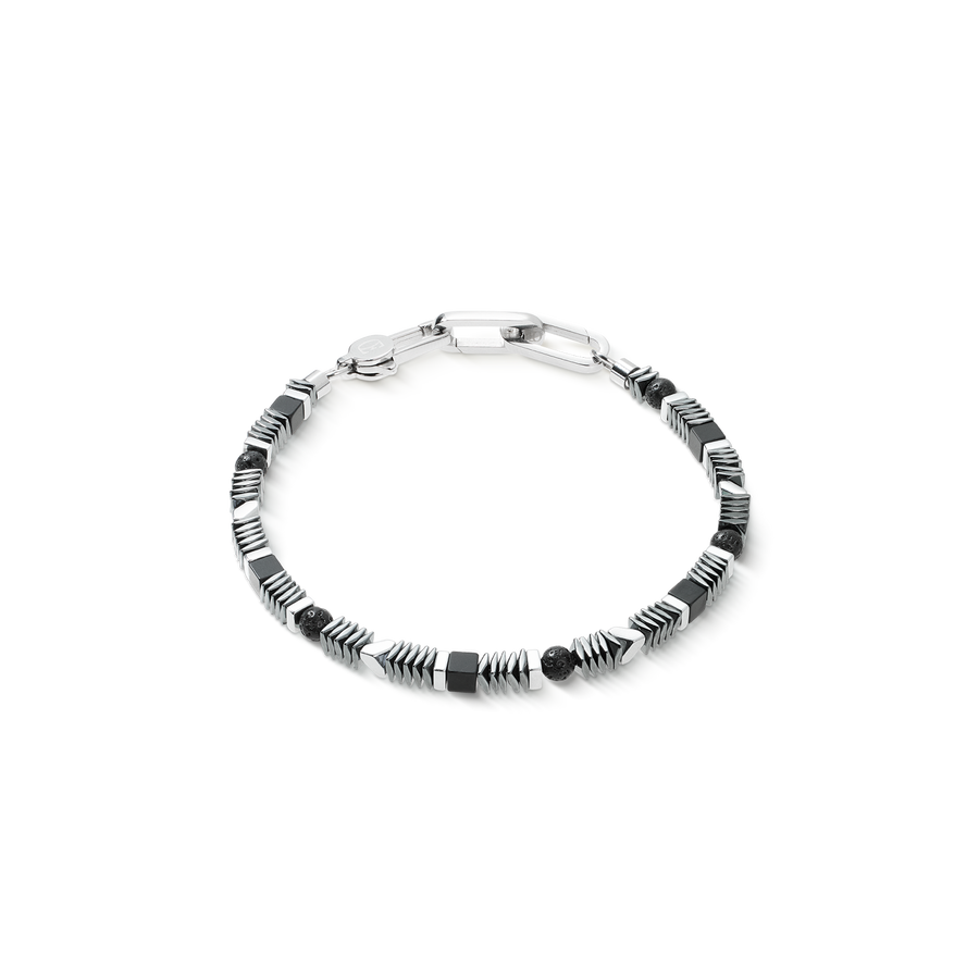Bracelet Cadence Shape Mix black-silver
