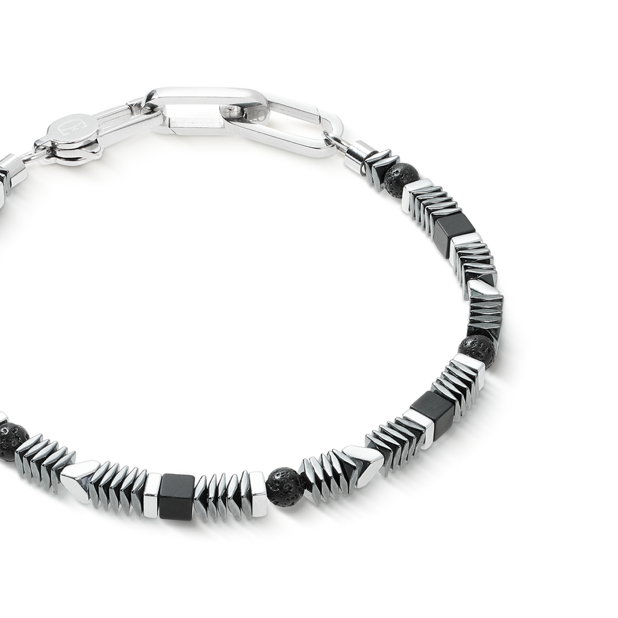 Bracelet Cadence Shape Mix black-silver