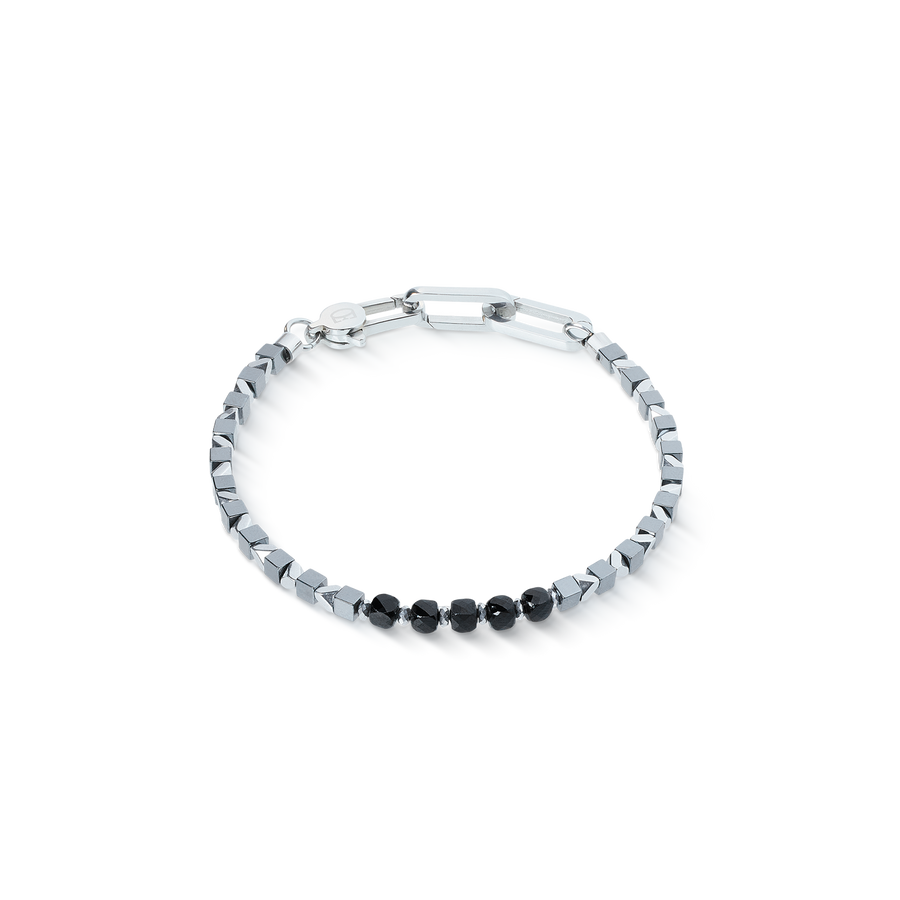 Bracelet Pulse Line Spinel black-silver