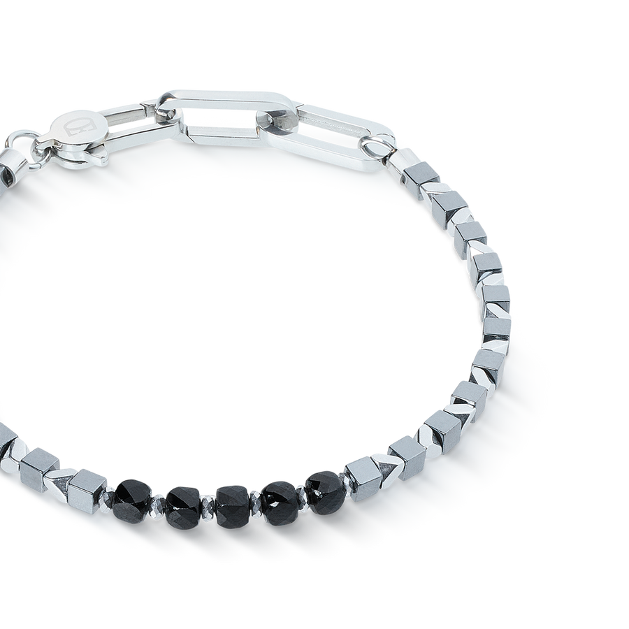 Bracelet Pulse Line Spinel black-silver