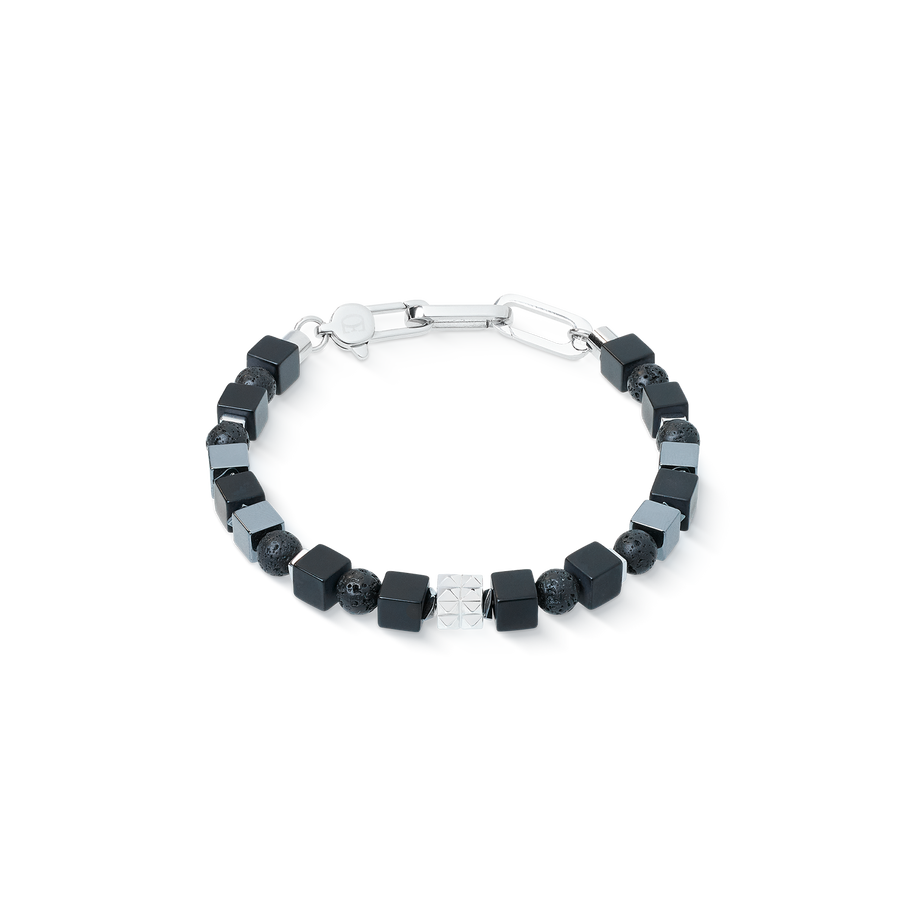 Bracelet Spikes Shape Mix black-silver