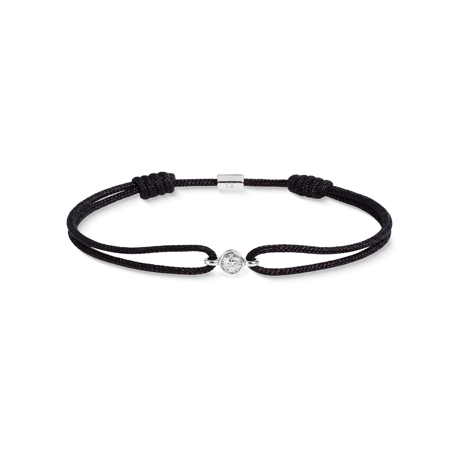 COEUR DE LION Fine Edition Brilliant Bracelet Black-Silver – Front view