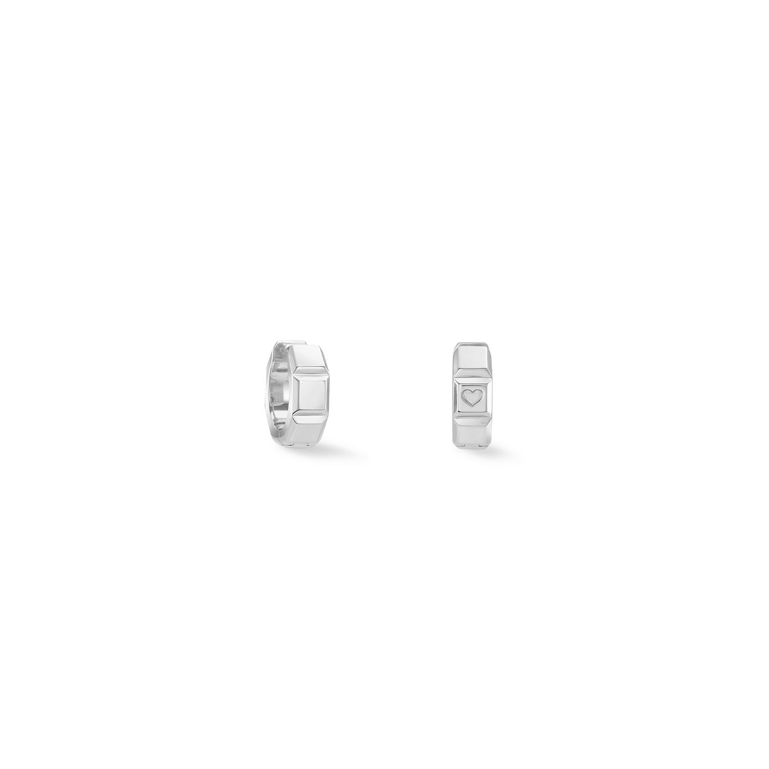 STATEMENT Collection hoop earrings 14 mm silver