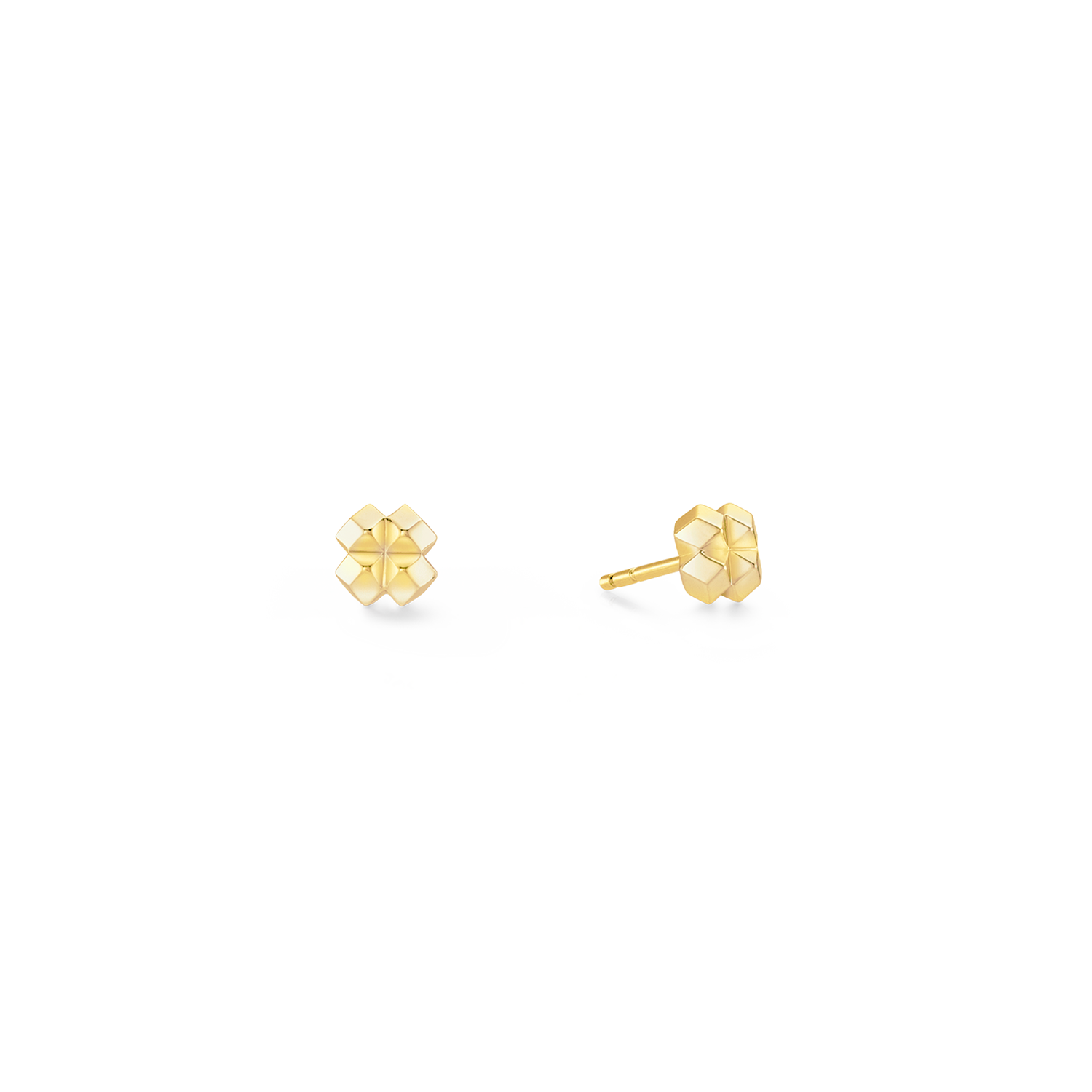 STATEMENT Collection Spike Square earrings 6 mm gold