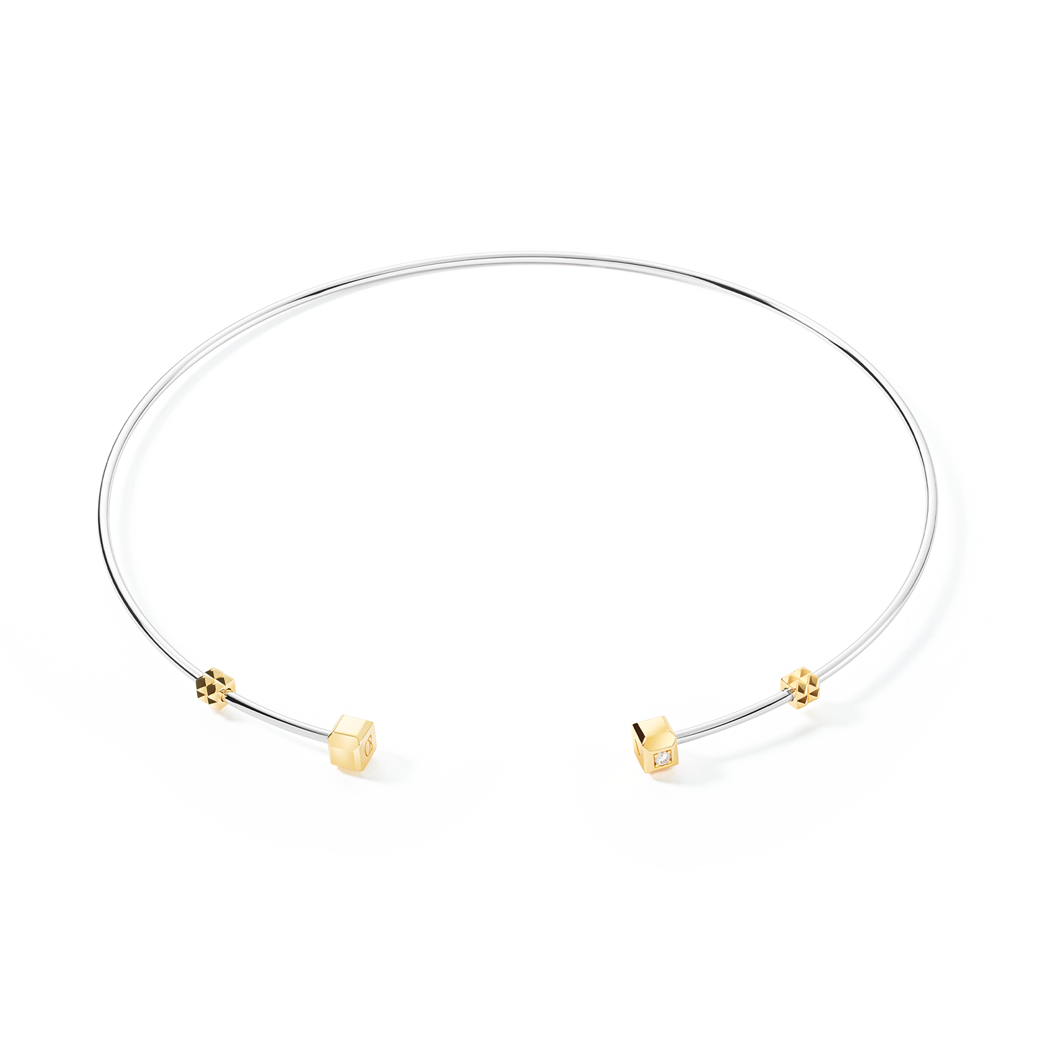 STATEMENT Collection open torque necklace bicolor