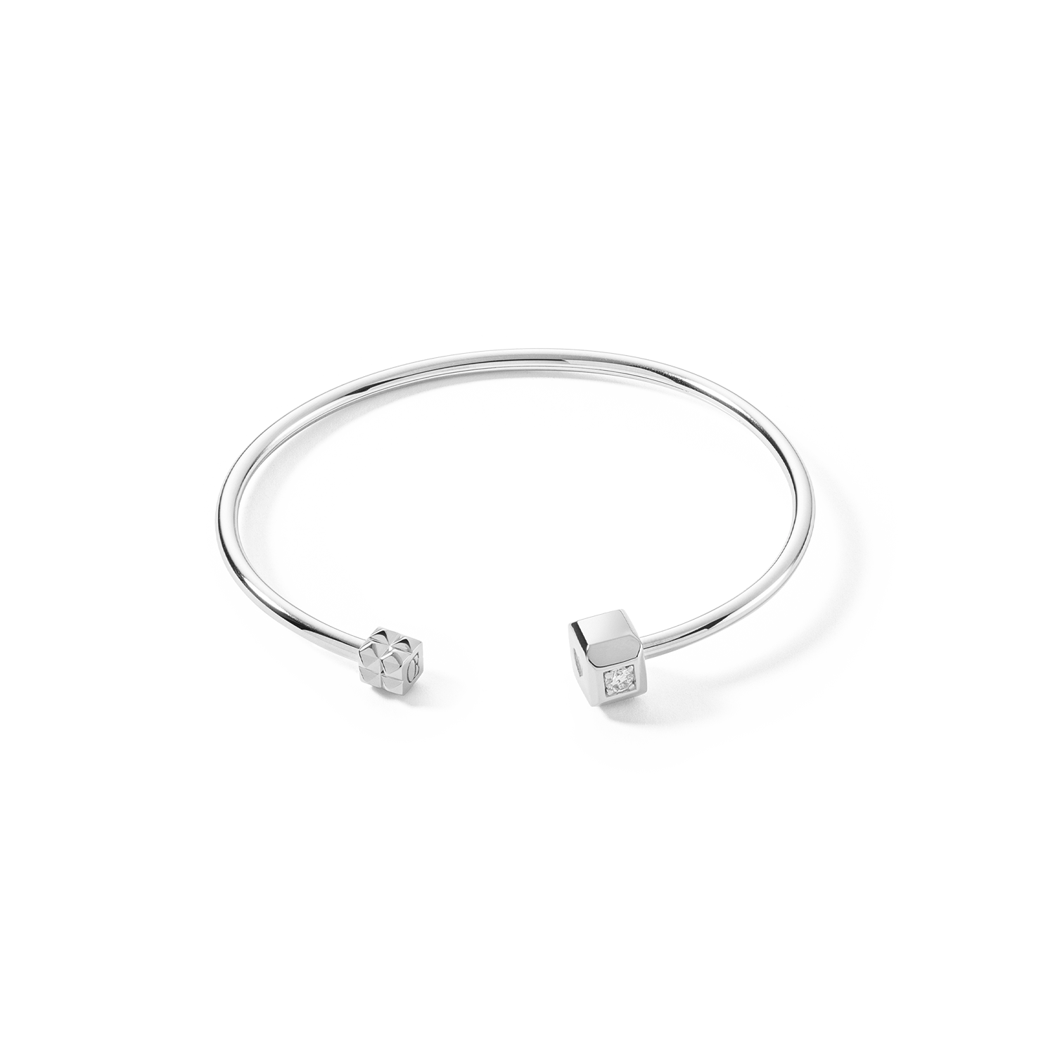 STATEMENT Collection bangle open 17 cm silver