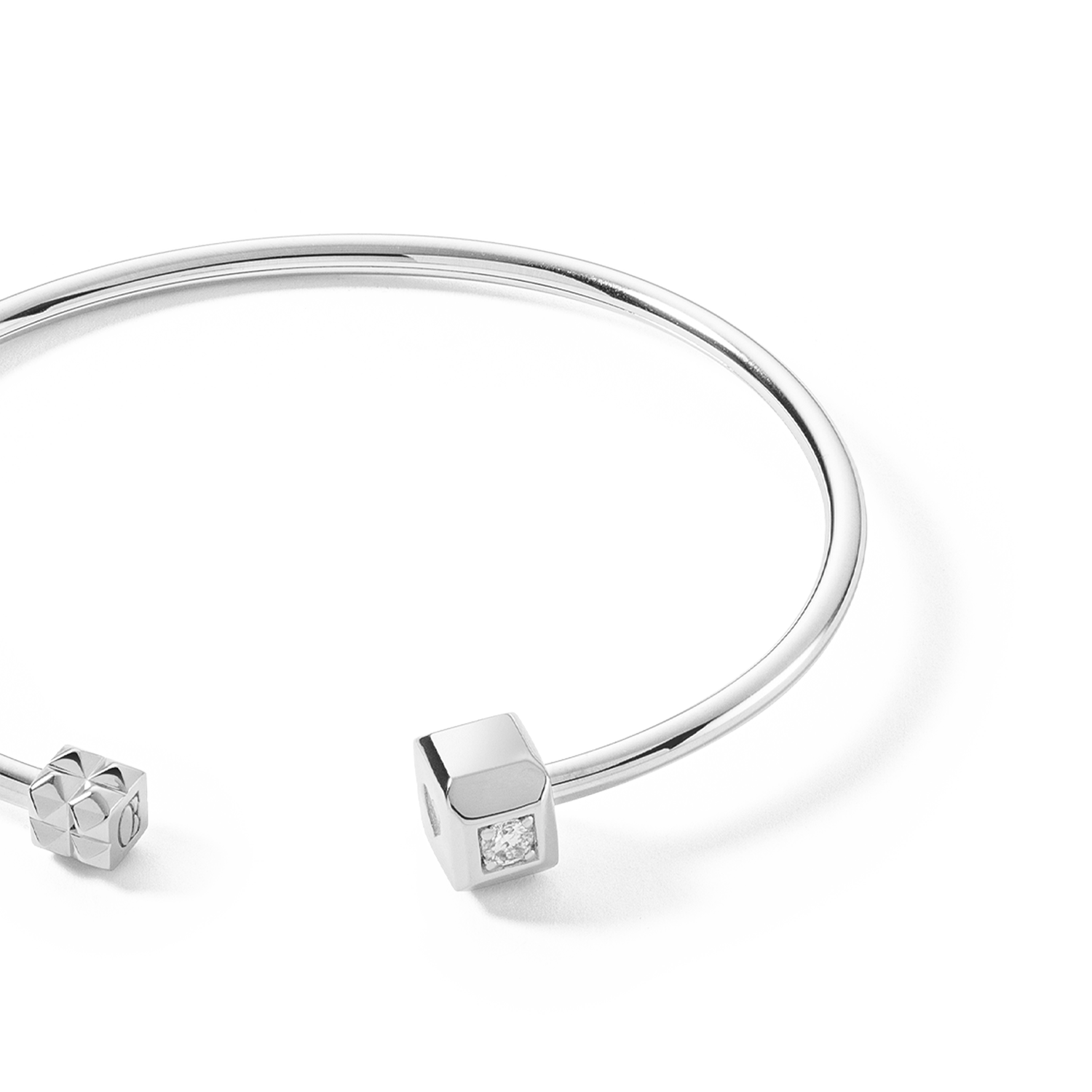 STATEMENT Collection bangle open 17 cm silver