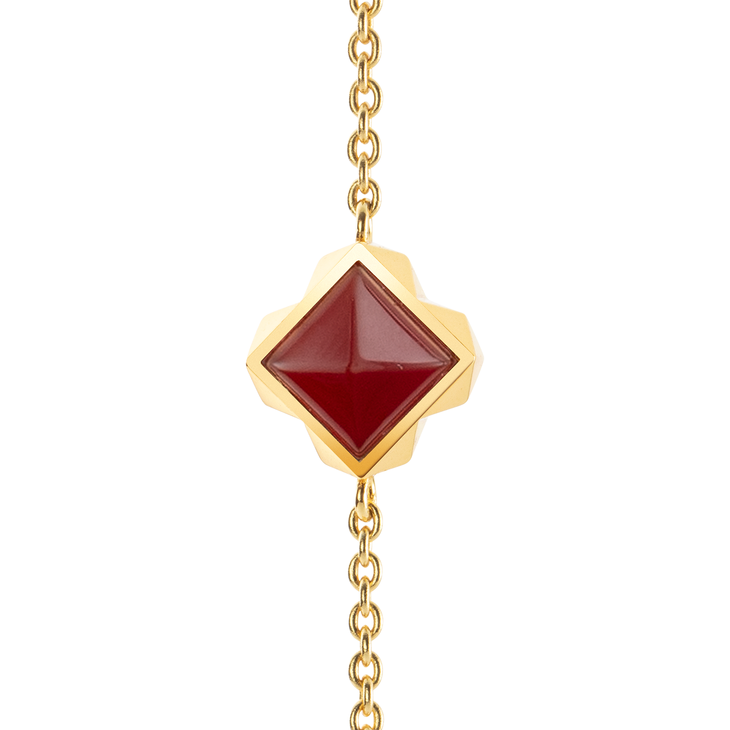 STATION Collection necklace gold-red