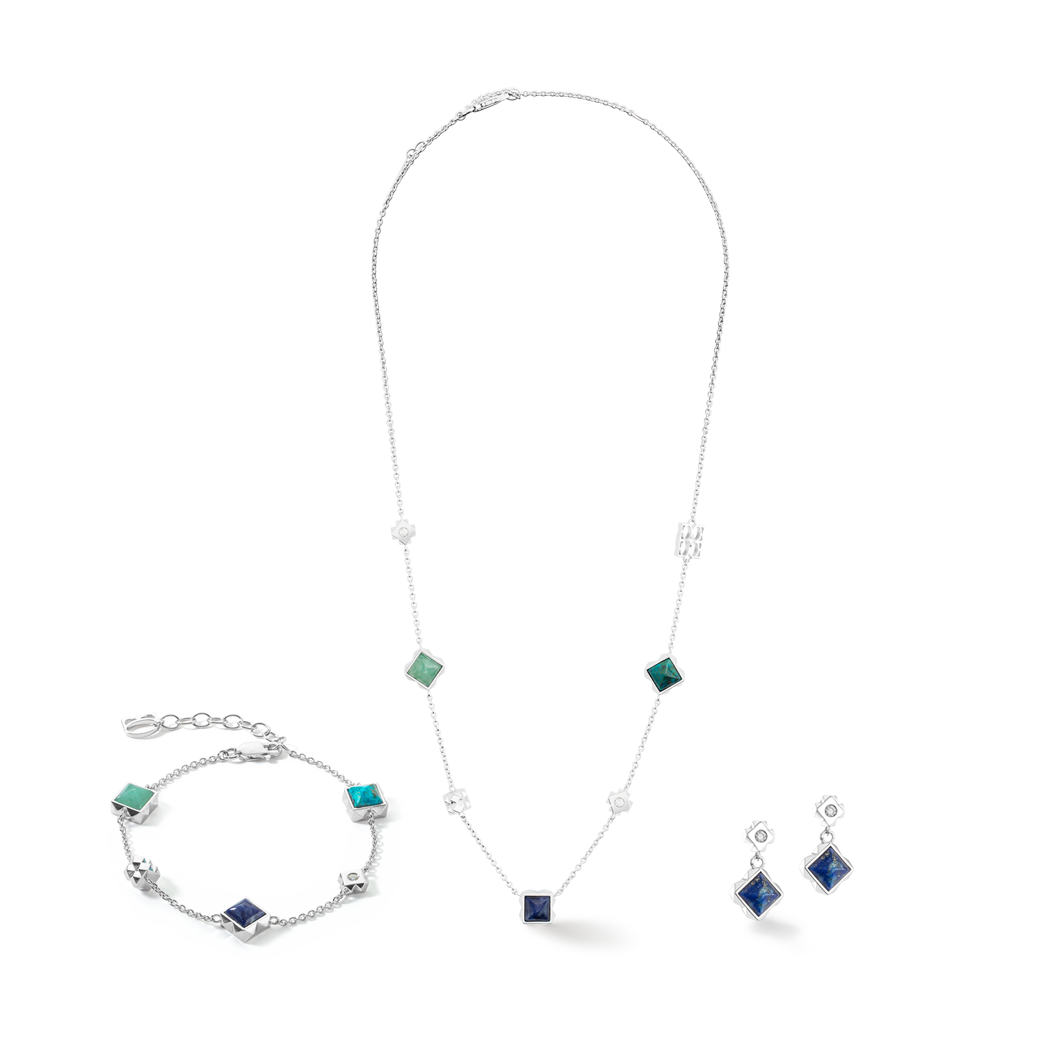 STATION Collection necklace silver-blue
