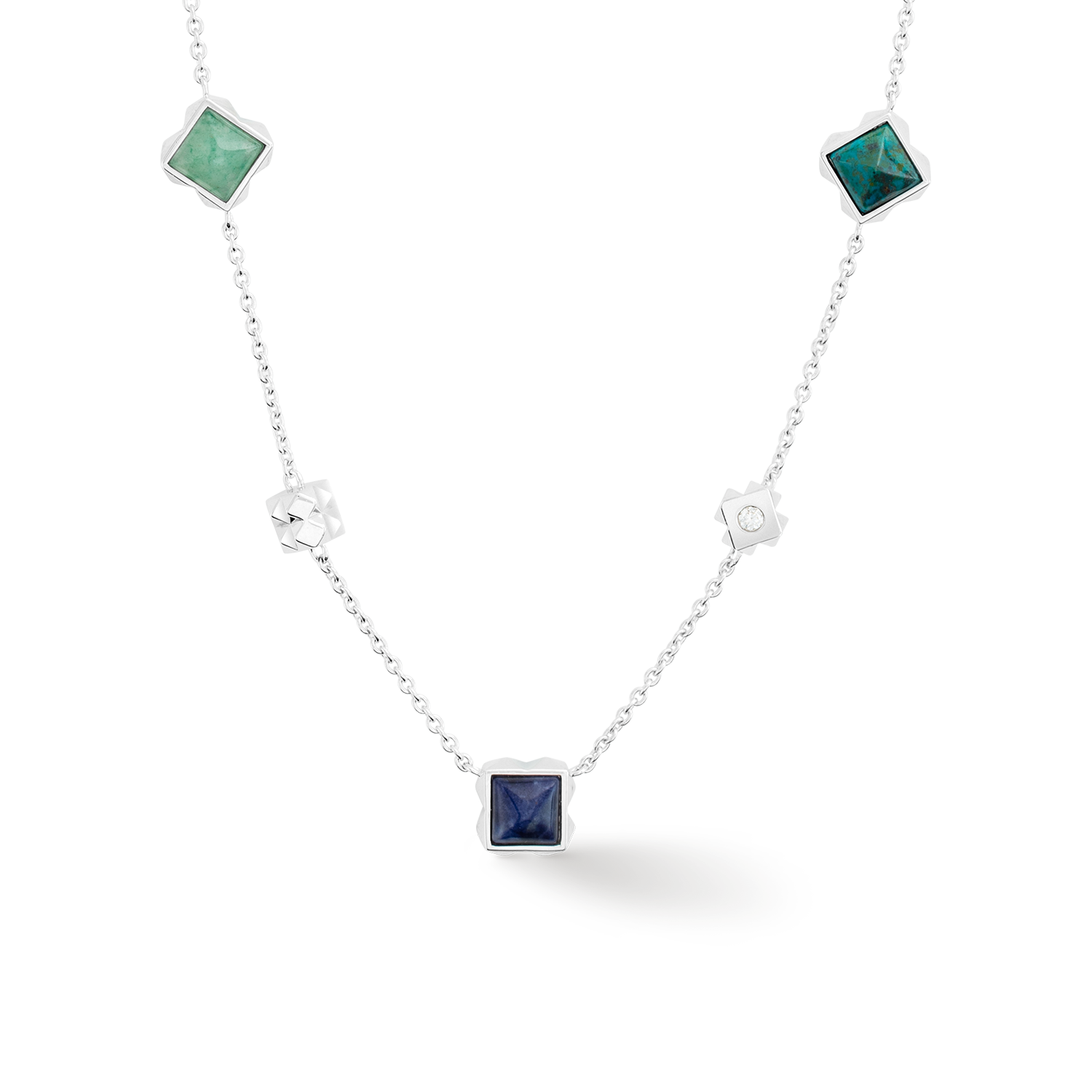 STATION Collection necklace silver-blue