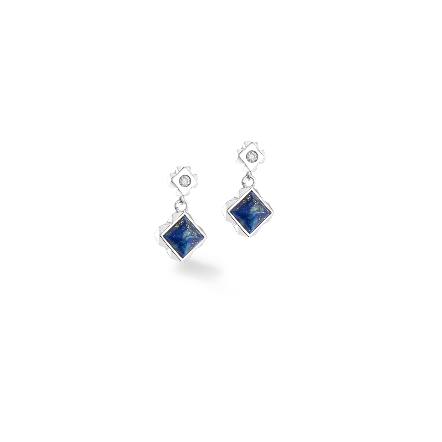 STATION Collection stud earrings silver-blue