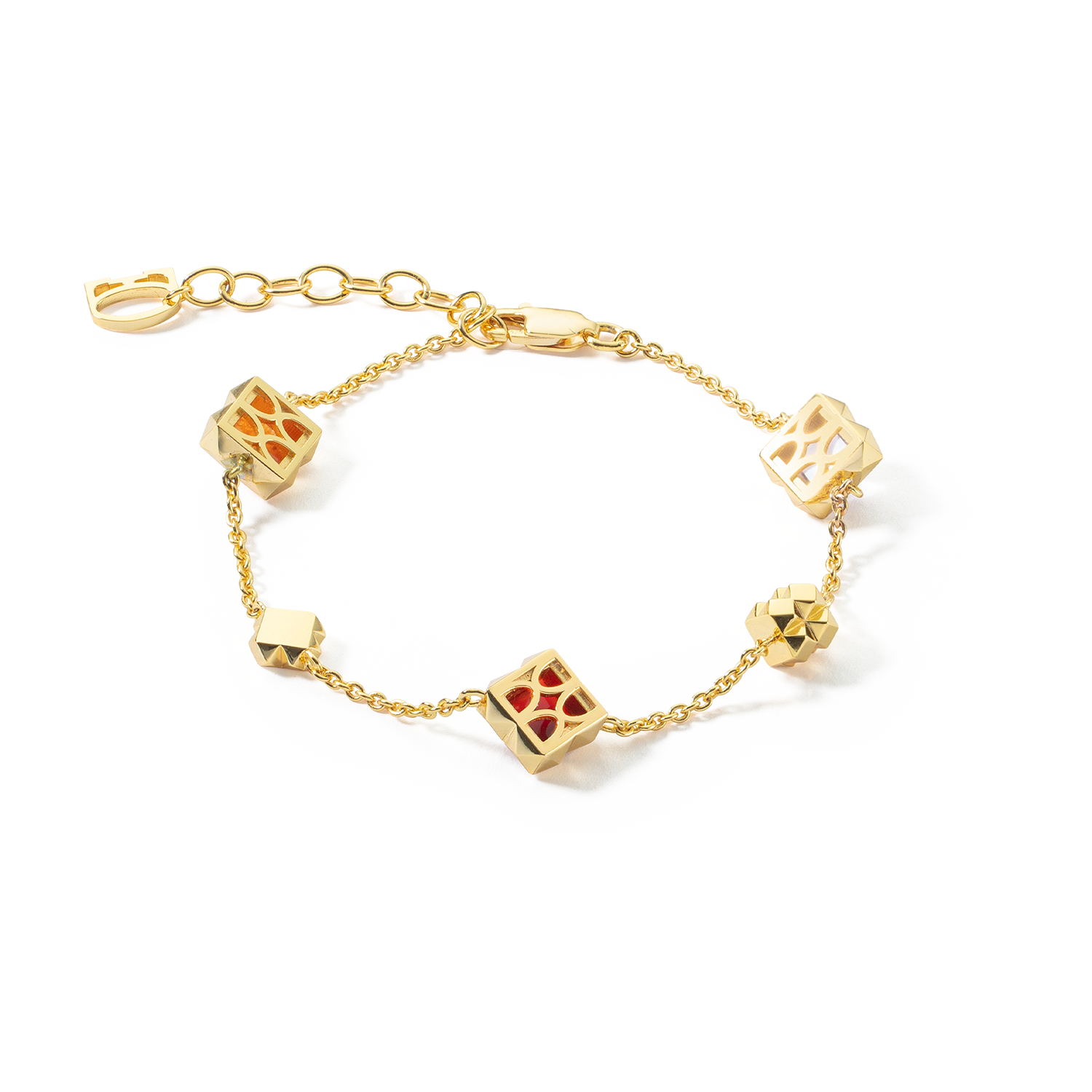 STATION Collection bracelet gold-red