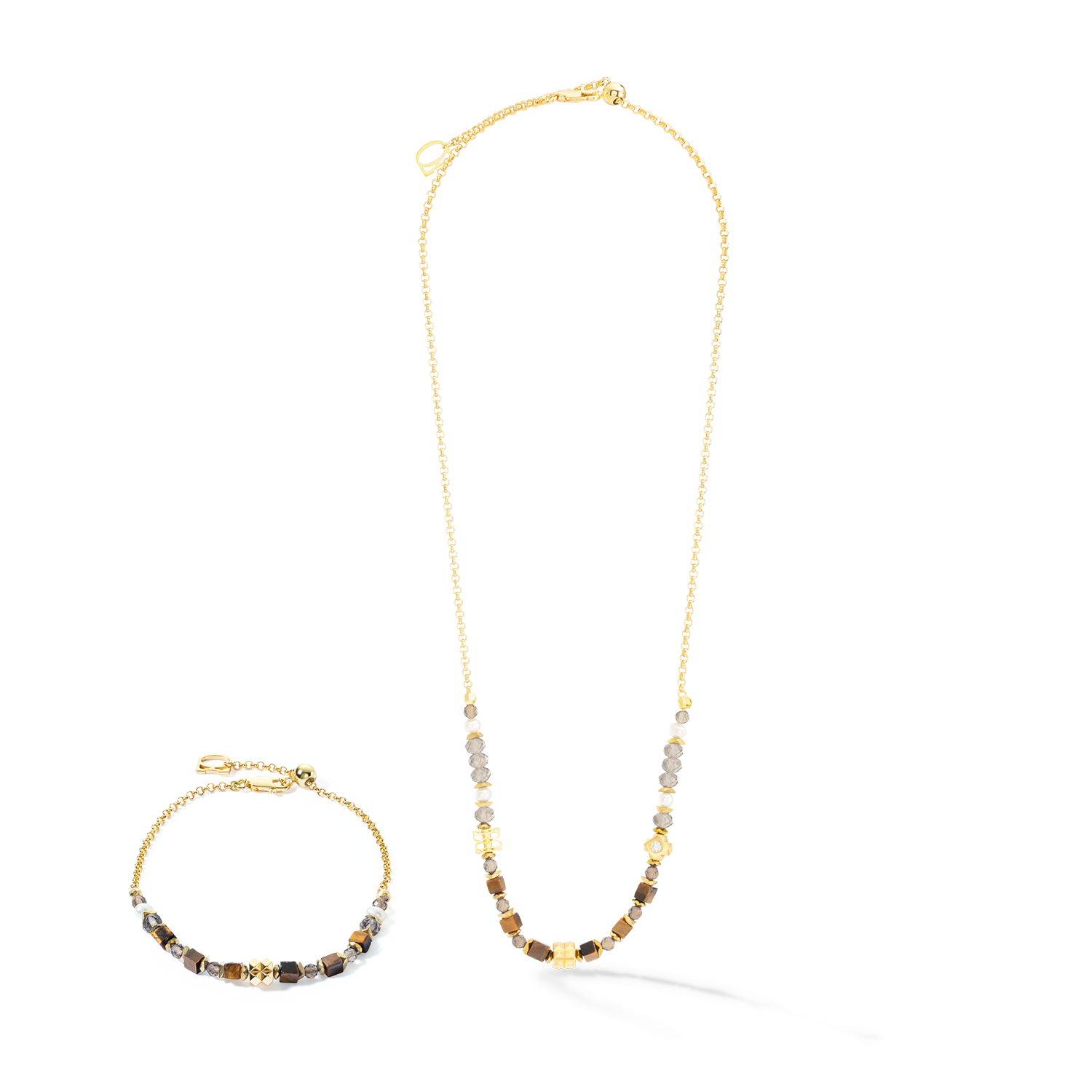 ICONIC Collection Spike necklace gold-brown