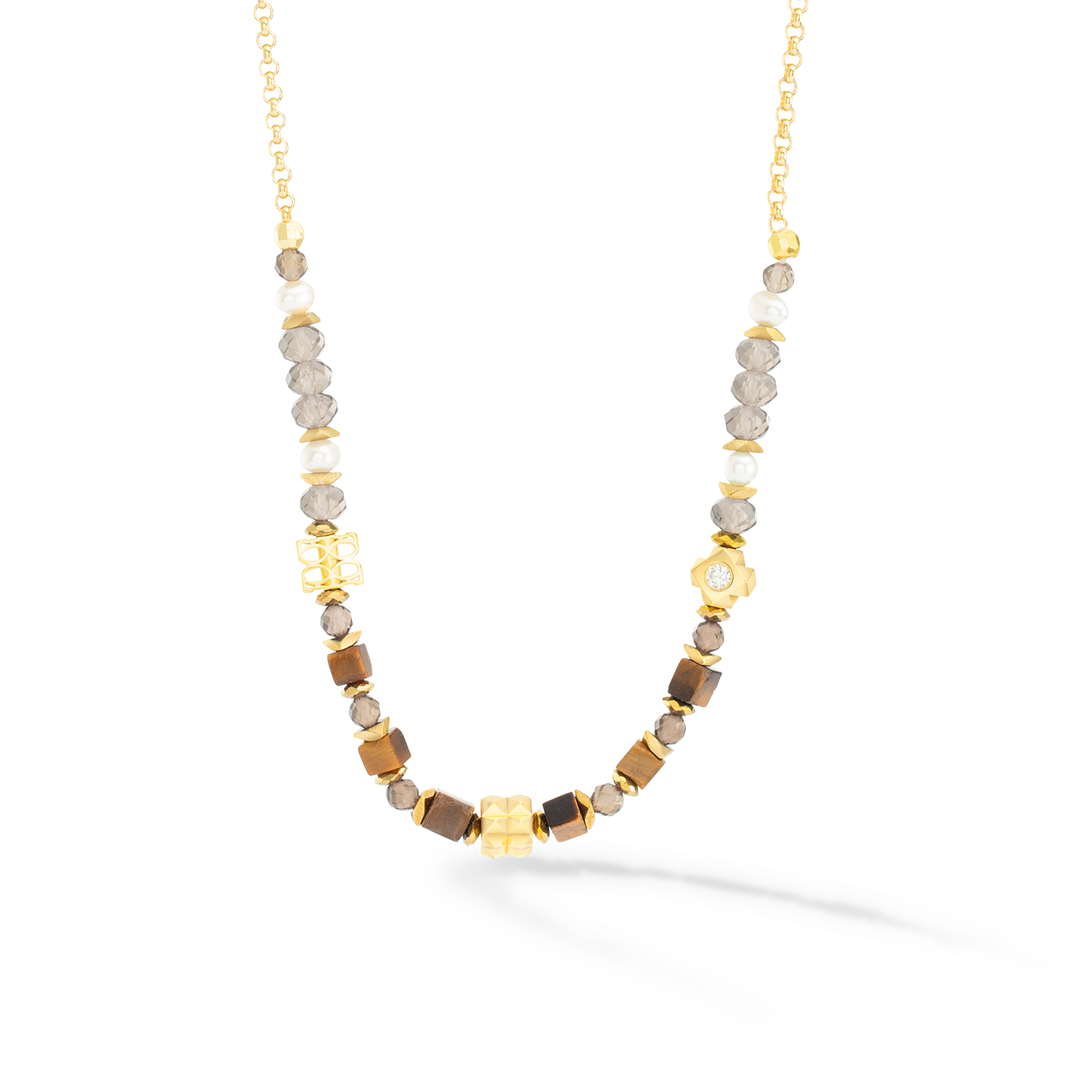 ICONIC Collection Spike necklace gold-brown
