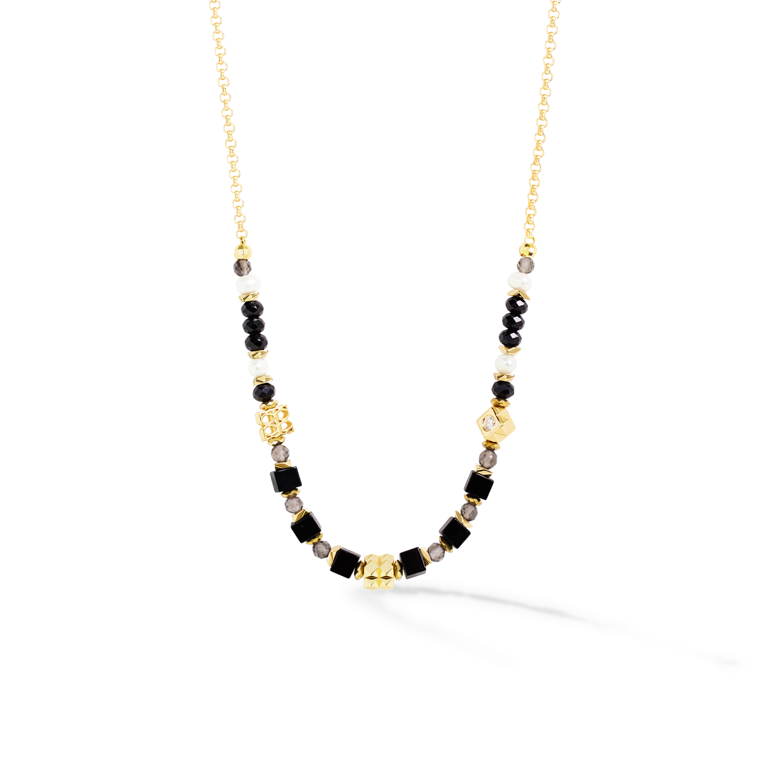 COEUR DE LION ICONIC Collection Spike Necklace Gold-Black – Preview