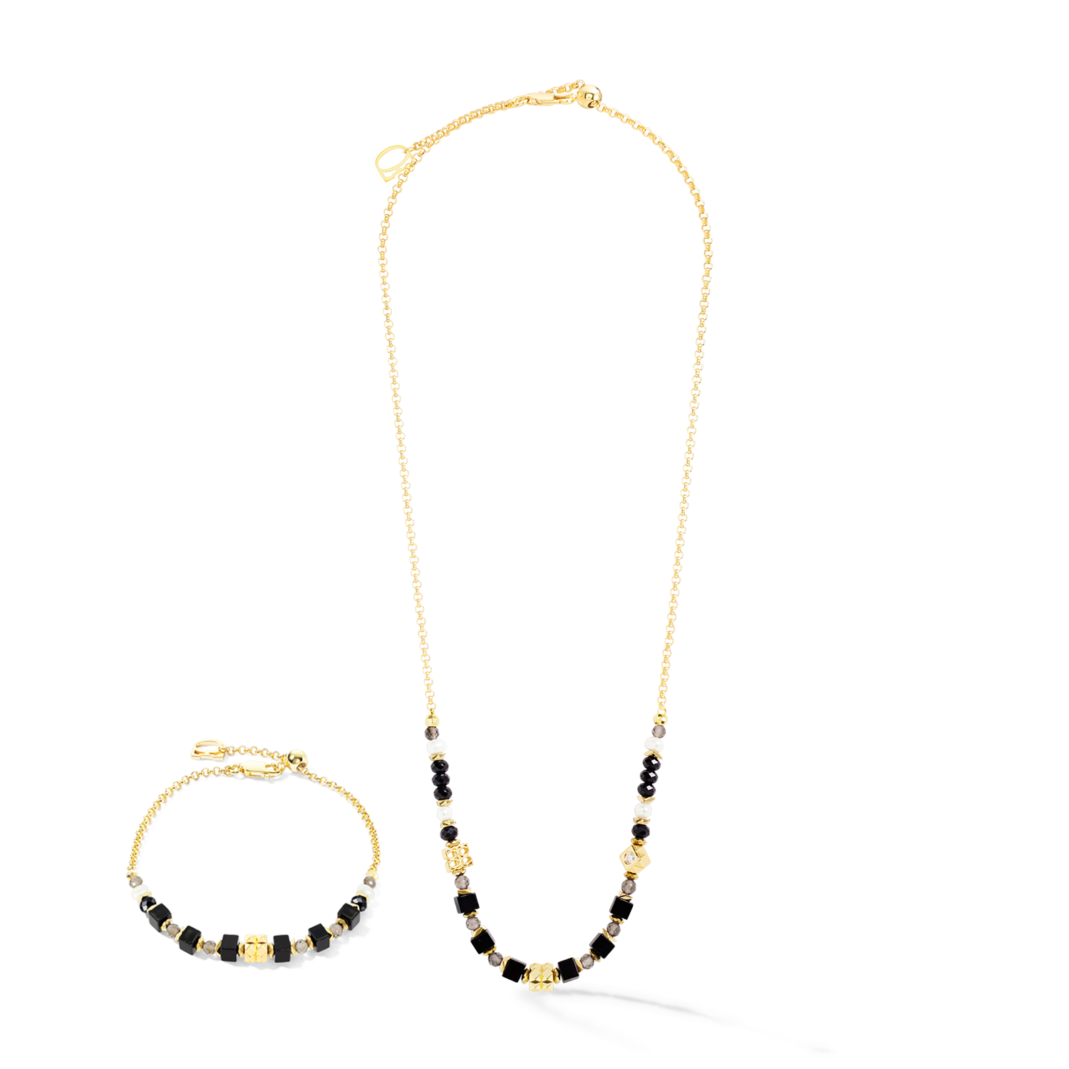 COEUR DE LION ICONIC Collection Spike Necklace Gold-Black – Set image