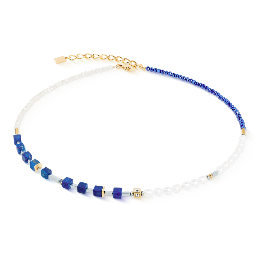 Necklace Princess Fusion Pearls lapis lazuli