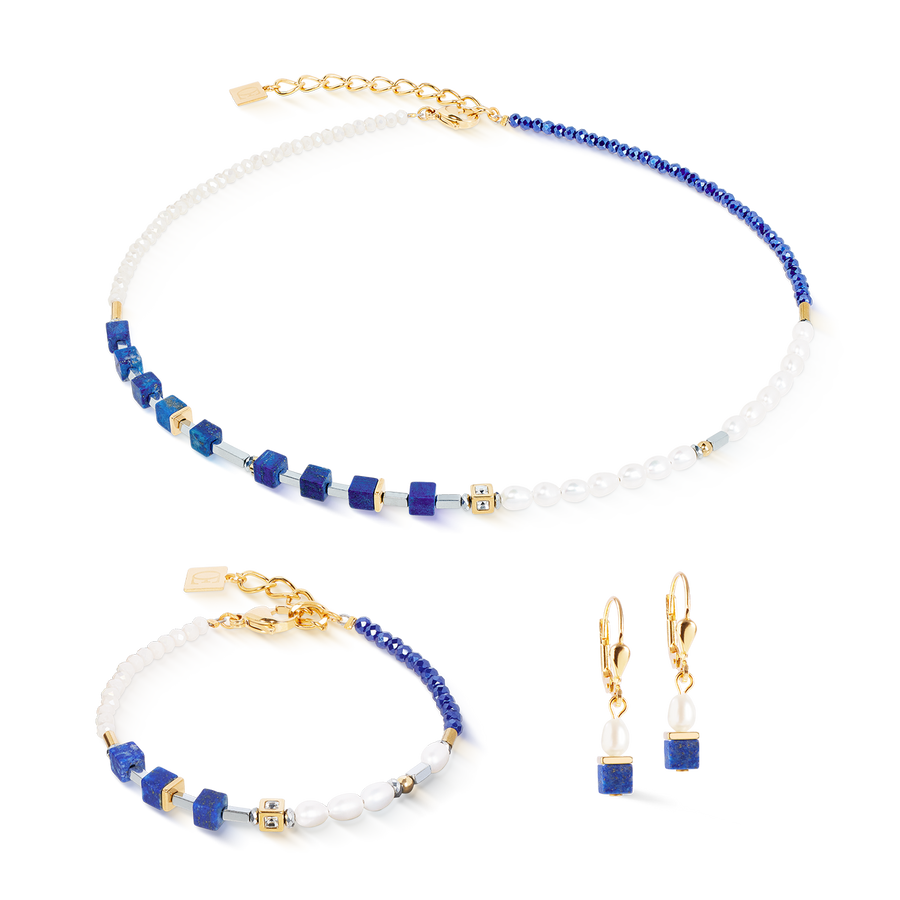 Necklace Princess Fusion Pearls lapis lazuli