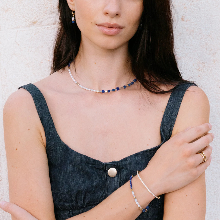 Bracelet Princess Fusion Pearls Lapis Lazuli