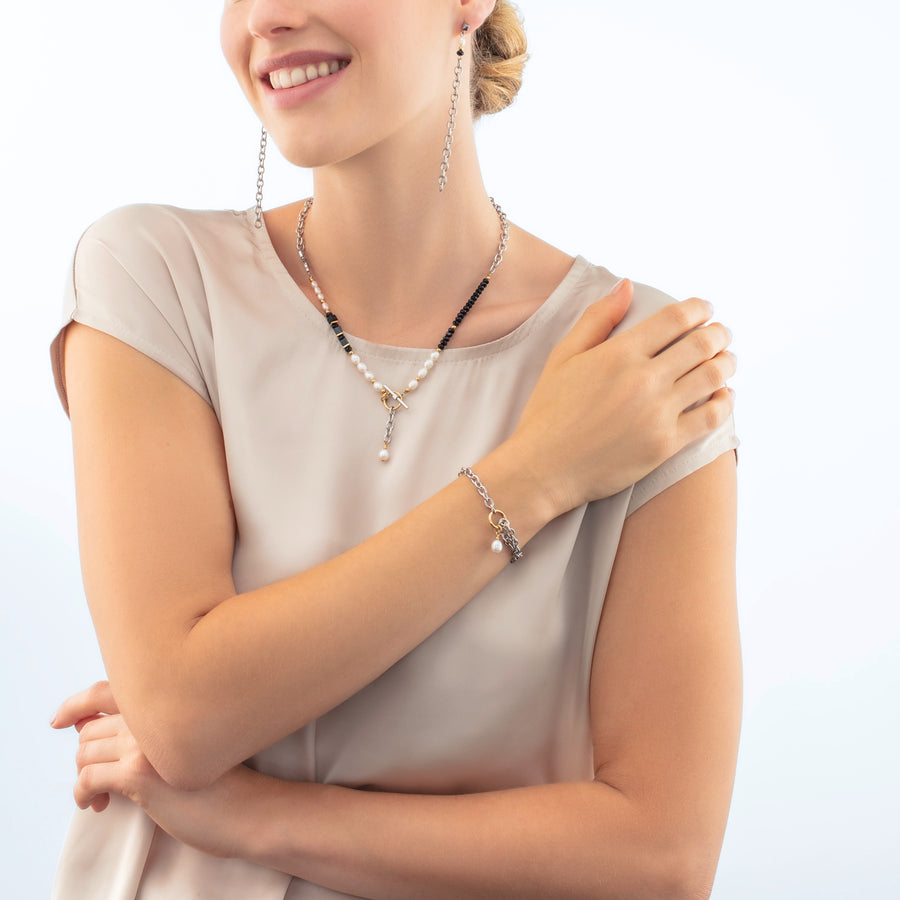 Art Deco Elegance necklace bicolour