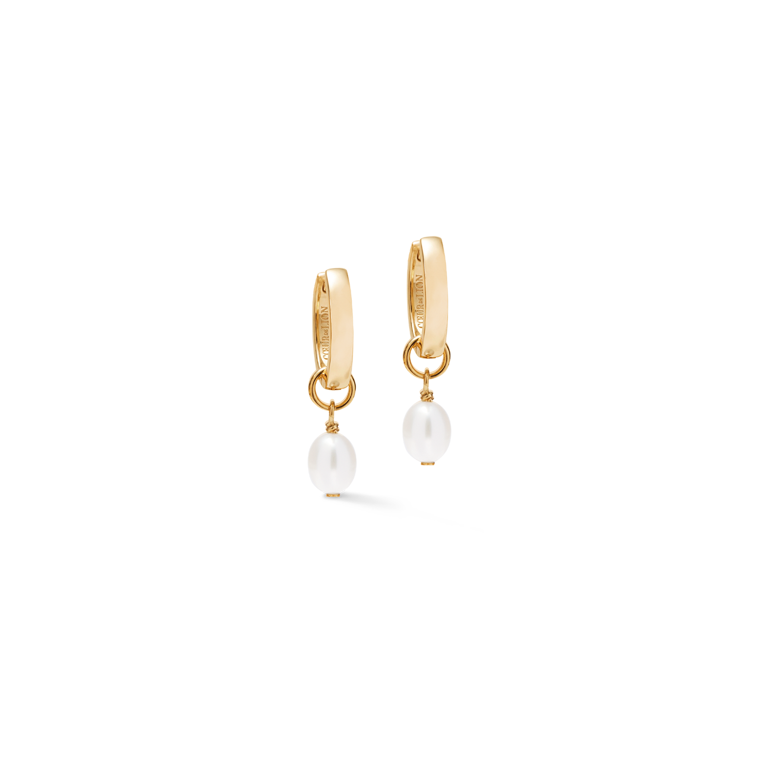 Hoop Earrings Cosmic Pearls Midnight Gold