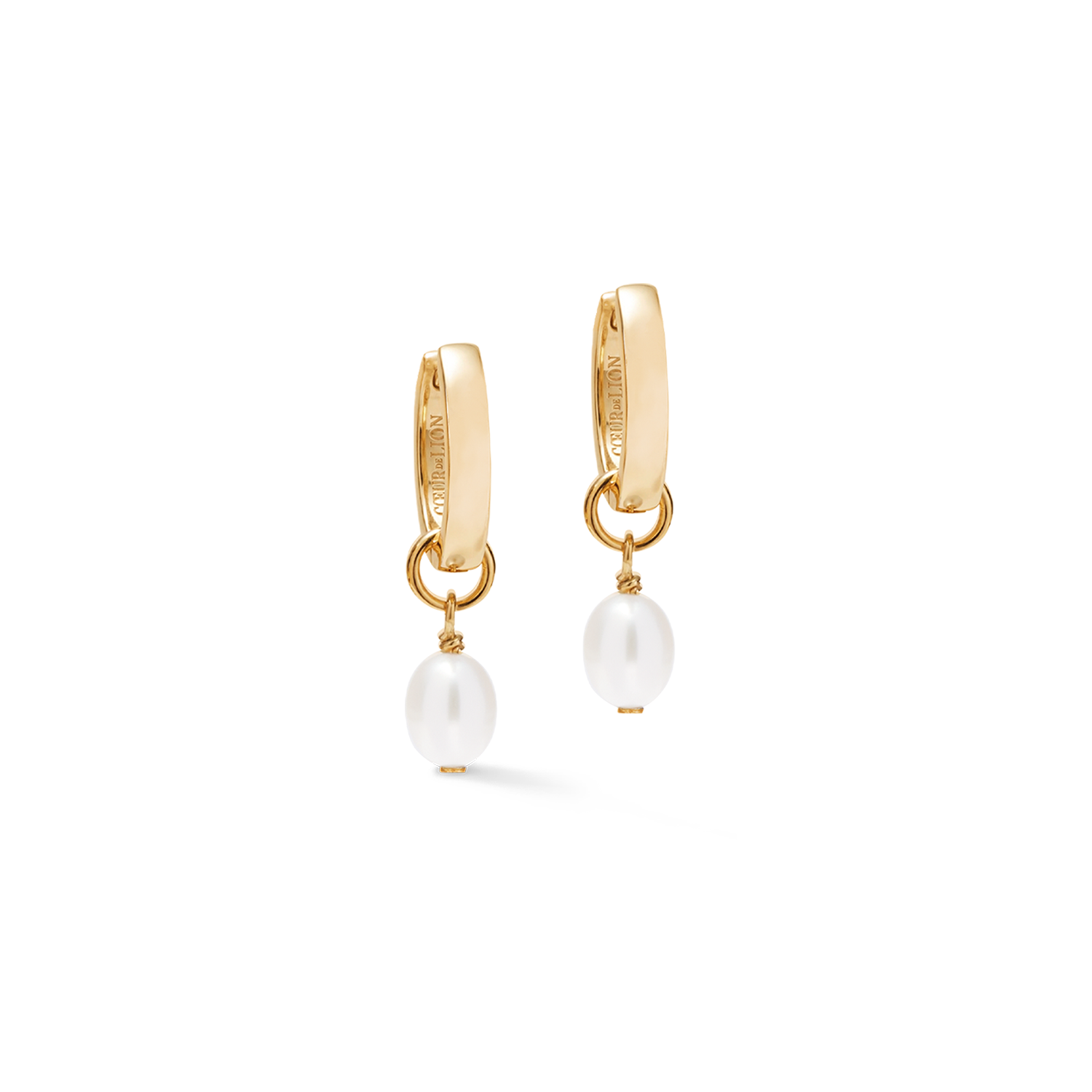 Hoop Earrings Cosmic Pearls Midnight Gold