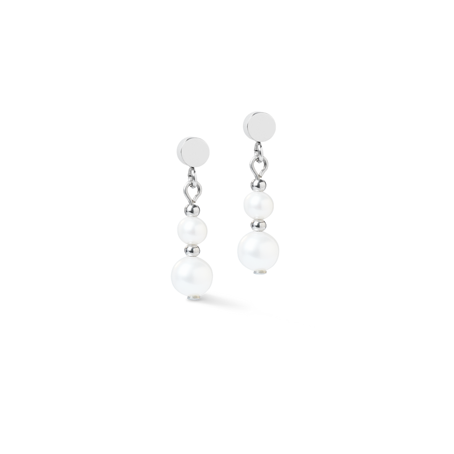 Earrings Pearl & Spikes Drop silver