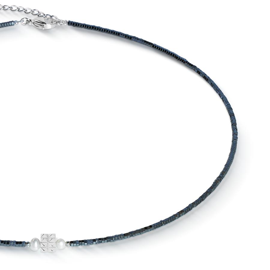 Necklace Edge & Grace anthracite-silver