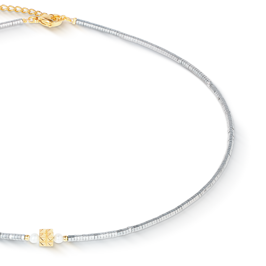 Necklace Edge & Grace silver-gold