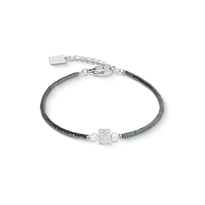 Watch Iconic Square Anthracite Mother-of-Pearl Milanese  display picture 1